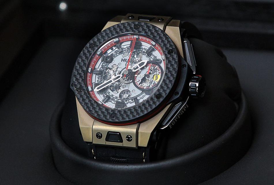 Hublot Big Bang Ferrari Watch 18K Magic Gold and Carbon Fiber Greater China Limited Edition