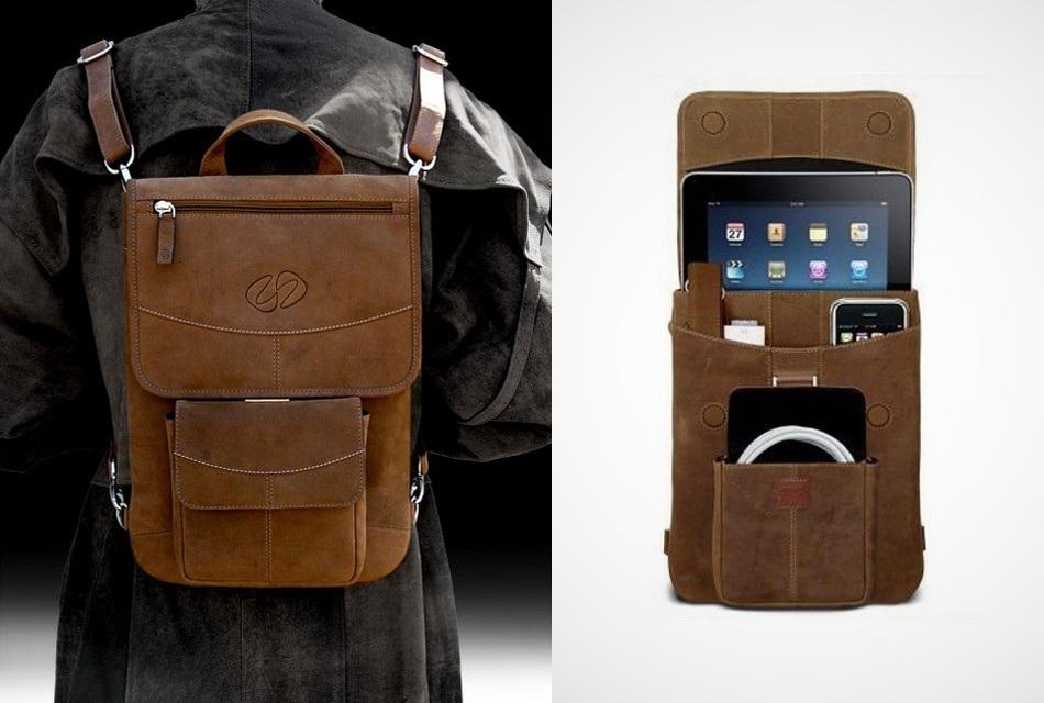 Premium Leather iPad Flight Jacket with Backpack Option