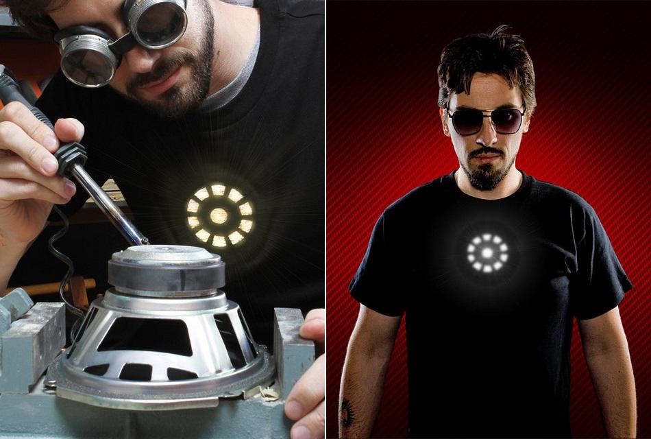 Tony Stark Light up LED Iron Man Shirt