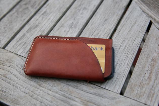 iPhone 5 Natural Leather Case & Card Holder (1)