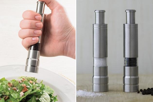 One-Handed Salt and Pepper Grinders