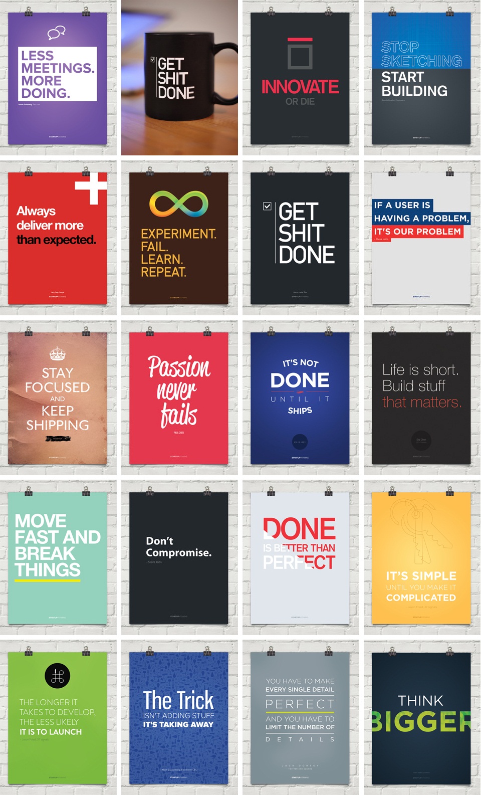 Motivating posters for your startup - Startup Vitamins