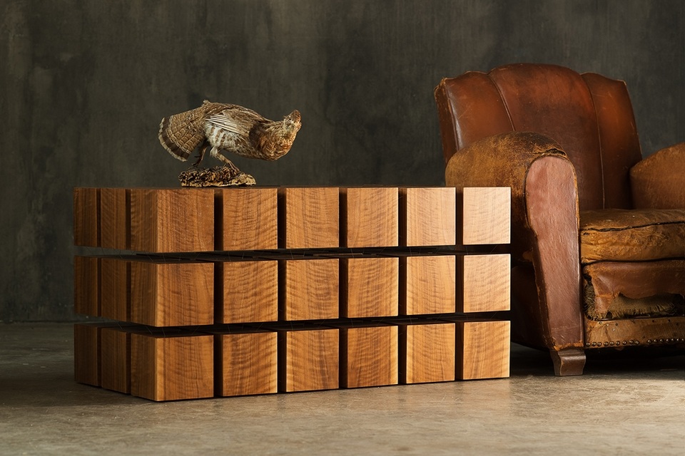 Wood Coffee Table Levitates via Magnet