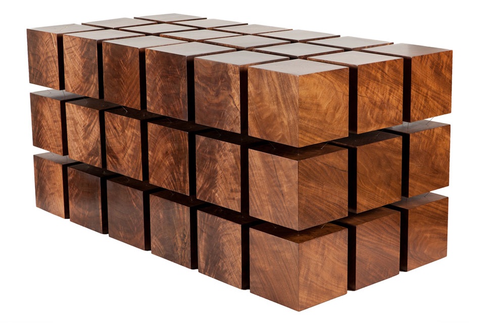 Wood Coffee Table Levitates via Magnet