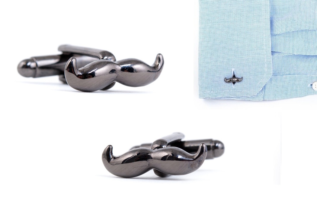 Movember Mustache Cufflinks for Men