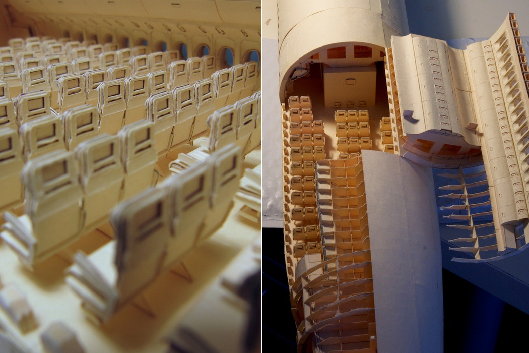 160-Scale Boeing 777 Built from Paper Manilla Folders (8)