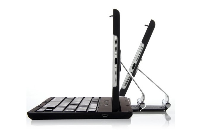 Aluminum 360 Swivel Rotating Stand Case Bluetooth Keyboard (1)