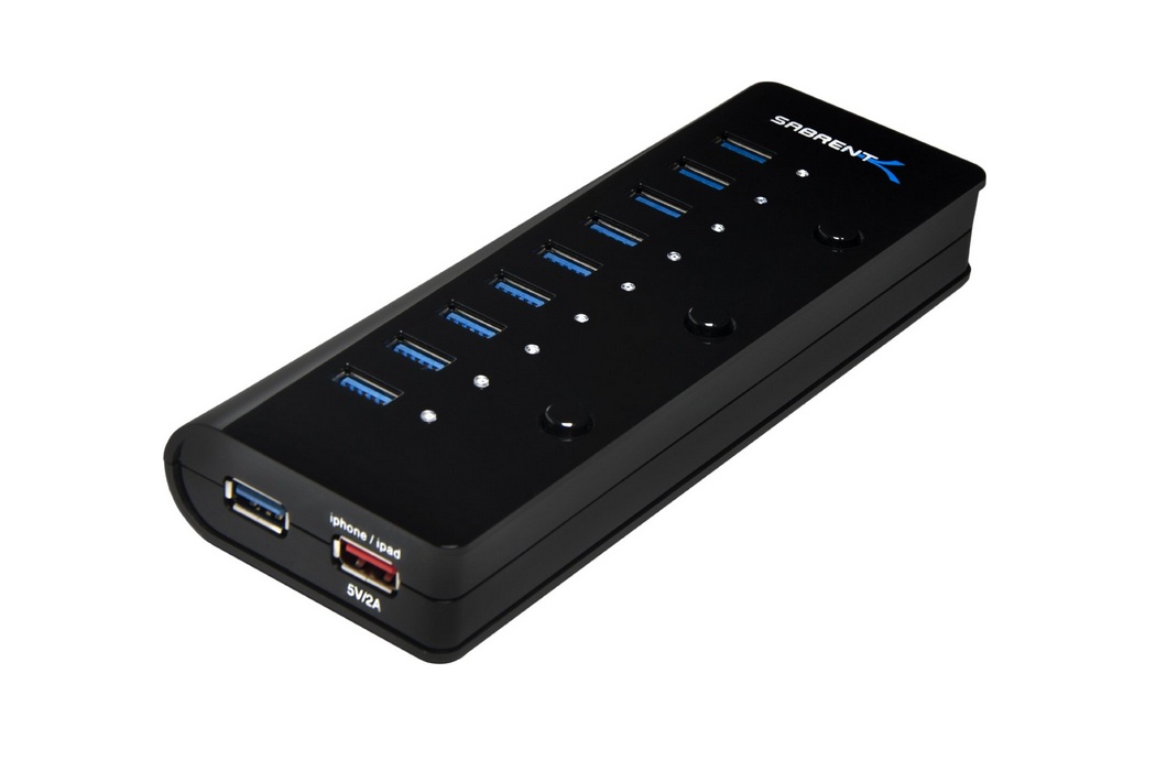 Sabrent Portable 10-Port 3.0 USB Smart Charging Hub