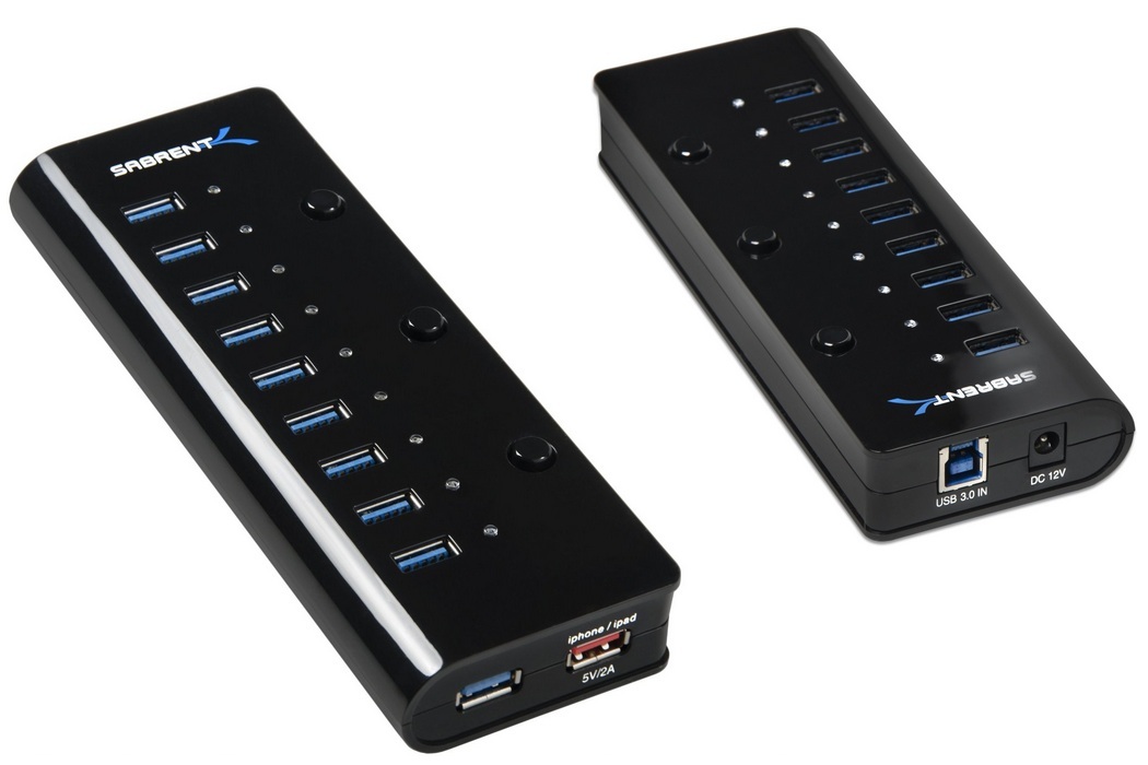 Sabrent Portable 10-Port 3.0 USB Smart Charging Hub