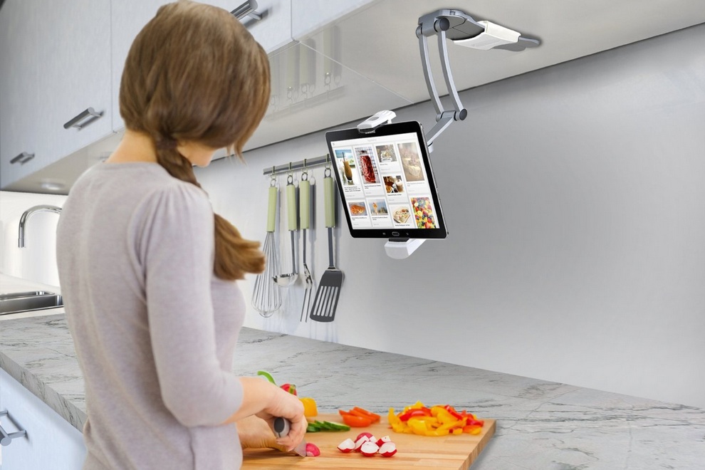 2-In-1 Kitchen Mount Stand For iPad And Tablets