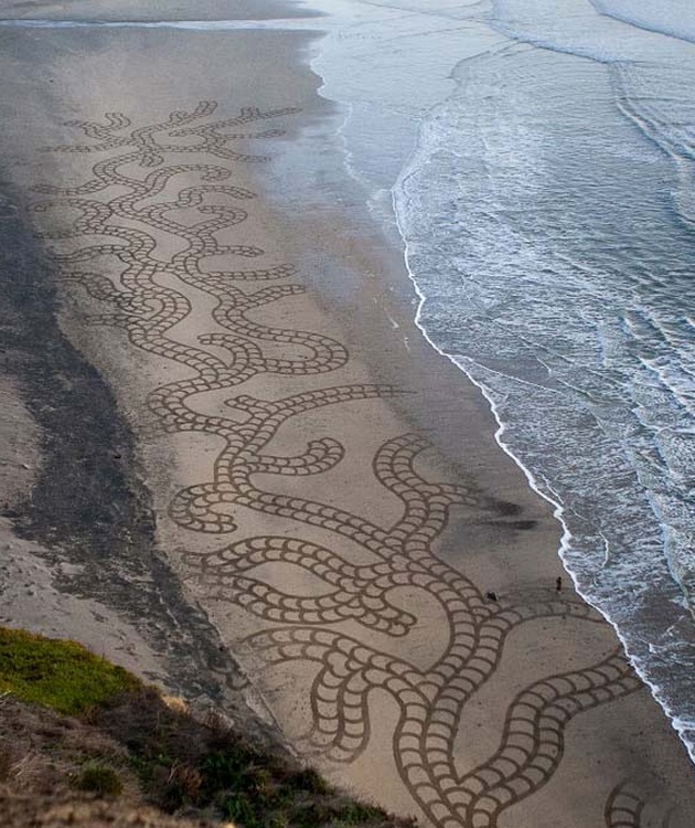 Andres Amodors Mind Blowing Temporary Beach Art