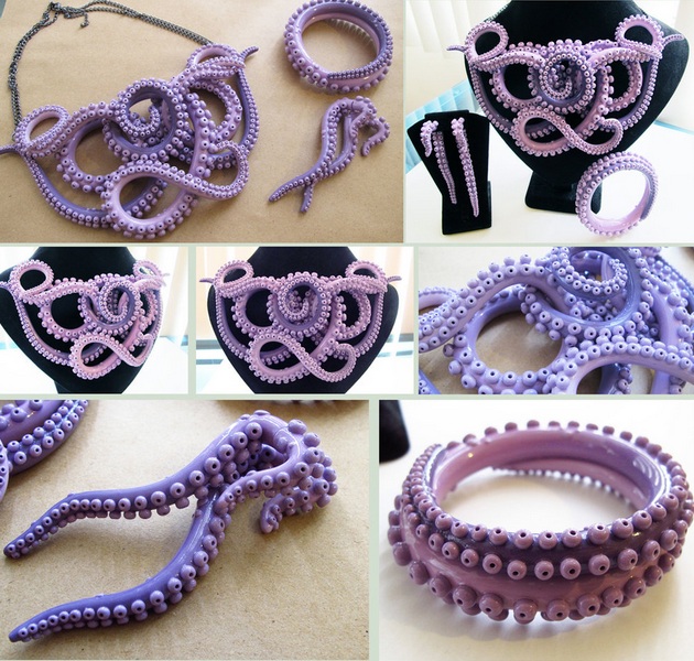 Handcrafted Octopus Tentacle Jewelry