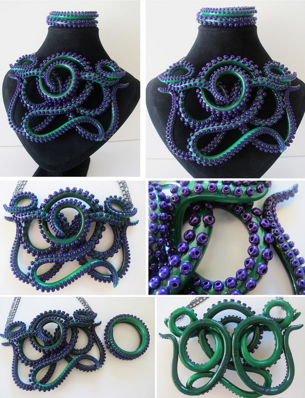 Handcrafted Octopus Tentacle Jewelry