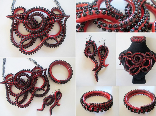 Handcrafted Octopus Tentacle Jewelry