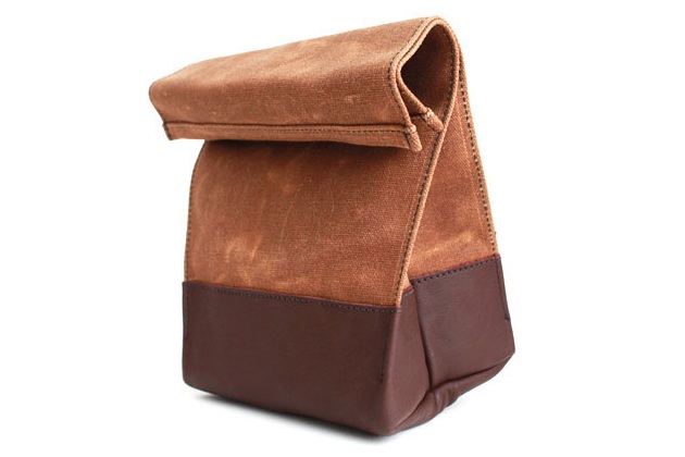 Waxed Canvas Leather Lunch Bag