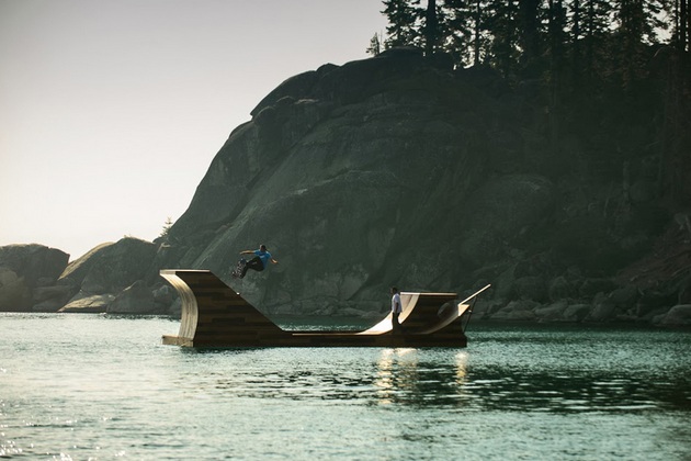 Lake Tahoe Floating Skate Ramp