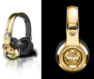 24K Gold OverEar Monster DJ Headphones