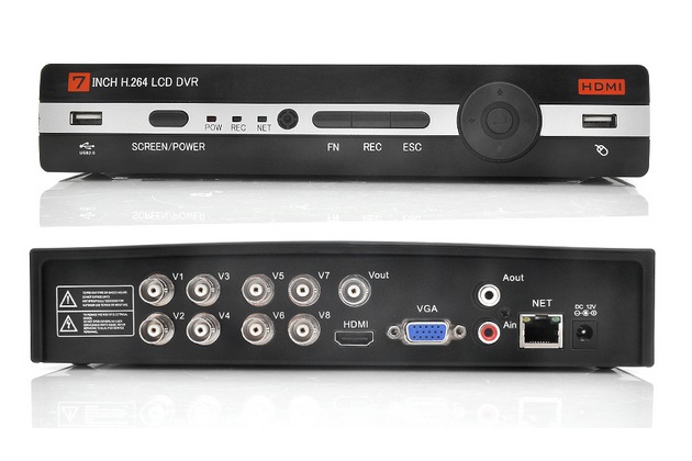 8 Channel Portable DVR With 7 Inch Screen