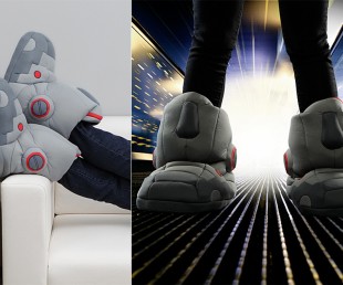 Giant Robot Slippers with Sound Effects