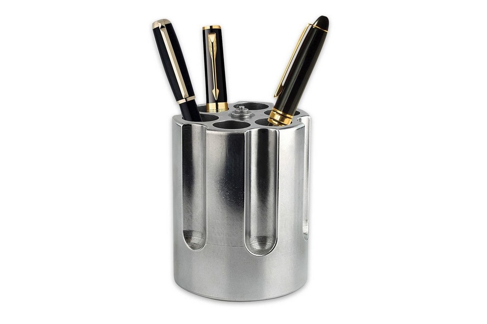 Keep your Desk Loaded with Gun Cylinder Pen Holder