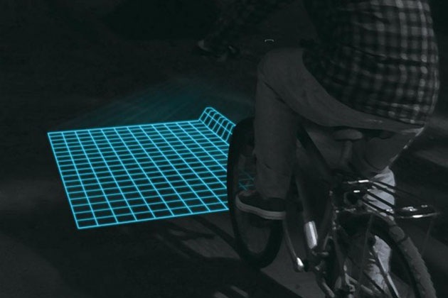 Lumigrids An LED Projector That Guides On Rough Road