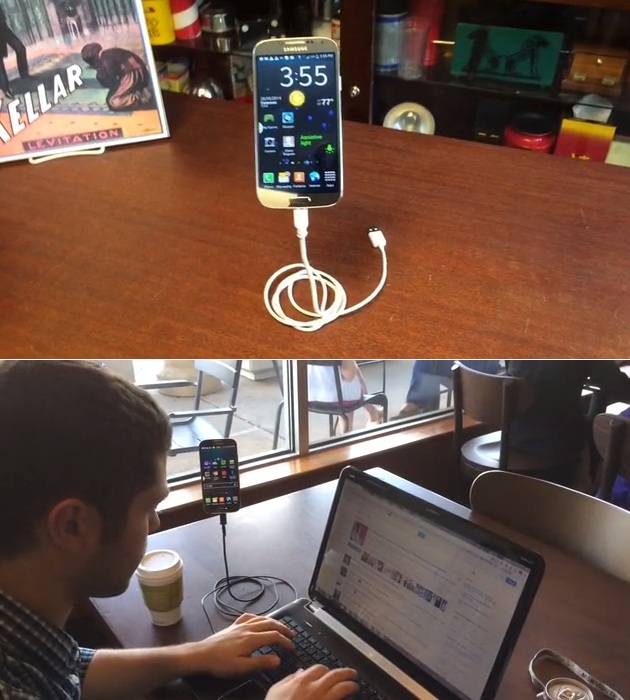 Magic Phone Stand Suspends Your Phone In Mid Air