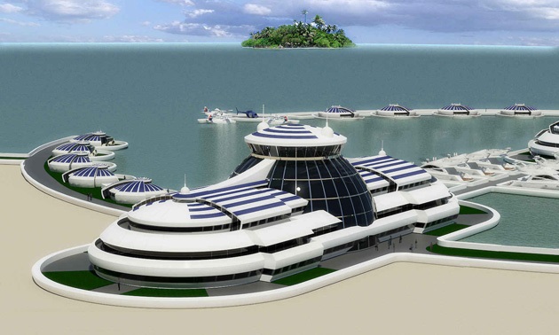 The Luxury Solar Floating Island Resort (9)