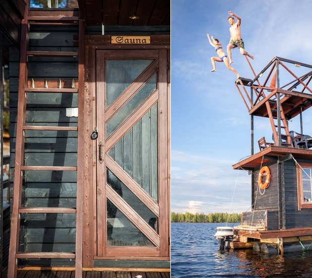 Floating Sauna Houseboat Saunalautta