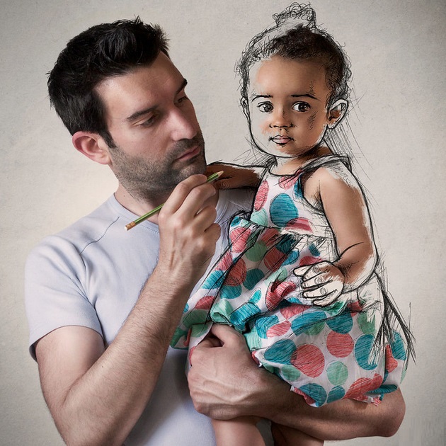 French Artist Combines Photography and Illustration