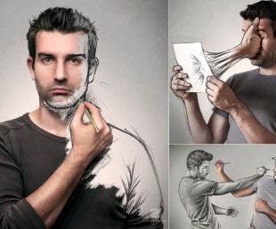 French Artist Combines Photography and Illustration