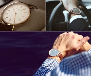 Henry & Ashe Classic Watch With Genuine Leather Strap