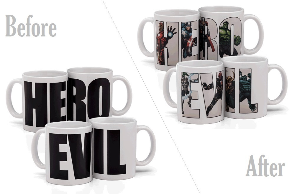 Marvel Hero vs. Evil Heat Change Mugs