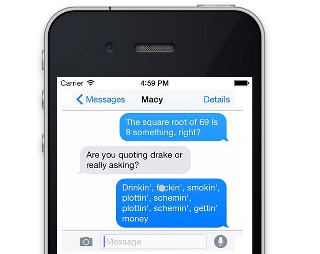 This App Texts Only Drakes Best Lyrics