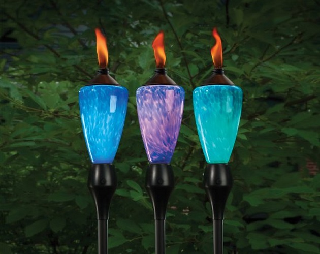 TIKI Lamplight Glowing LED and Flame Torch