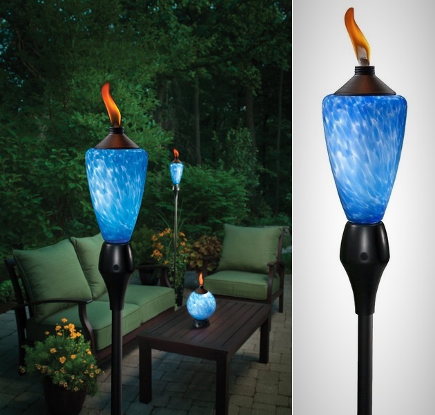 TIKI Lamplight Glowing LED and Flame Torch