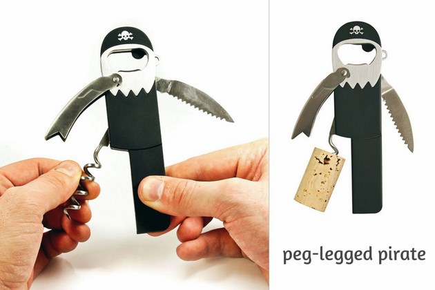 Pirate Bottle Opener and Corkscrew