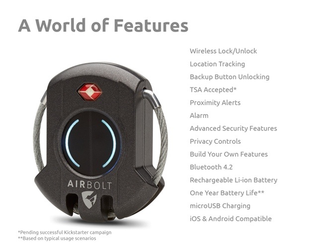 AirBolt Travel Smartlock for Luggage