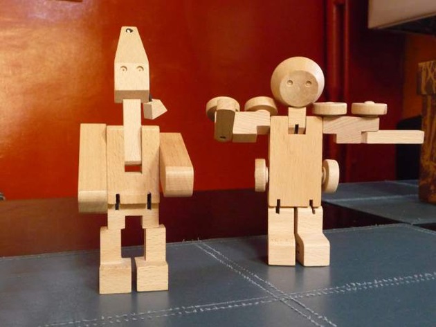 Meet WooBots Creative Wooden Robot Toy (2)