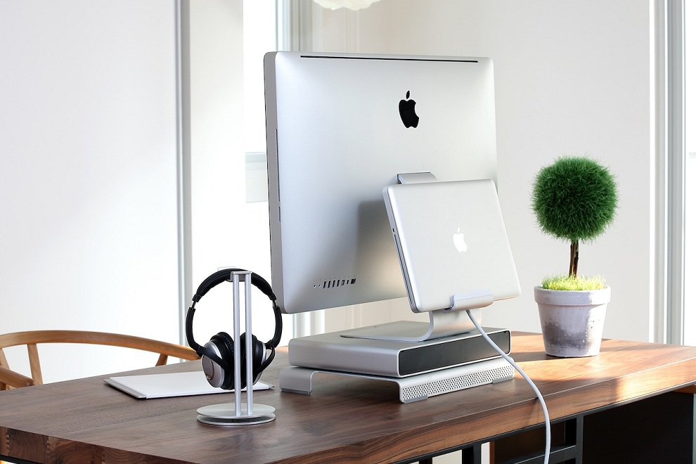 The Monitor Stand Drawer Hide Small Workplace Accessories