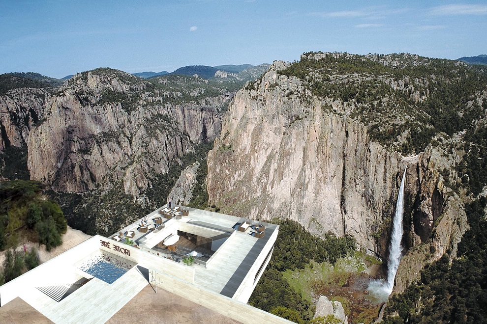 Luxury Cantilevered Restaurant Overhangs Mexico Copper Canyon (7)