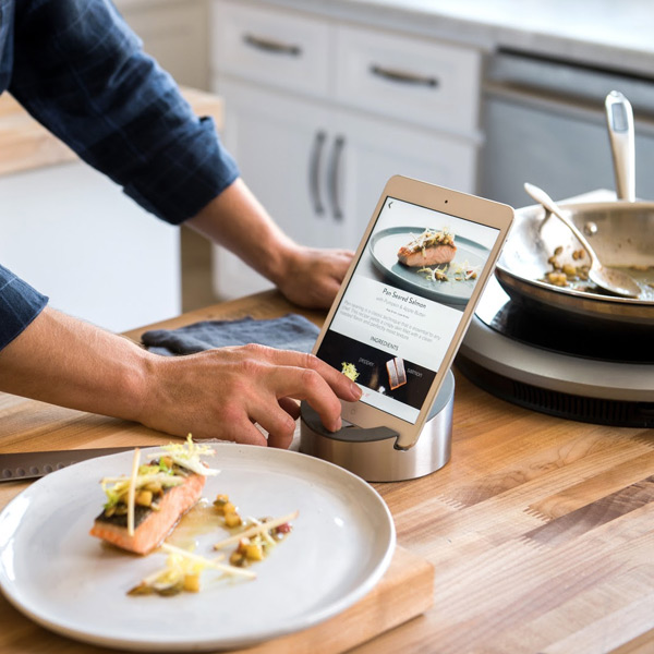 cooked fish on smart cooking system