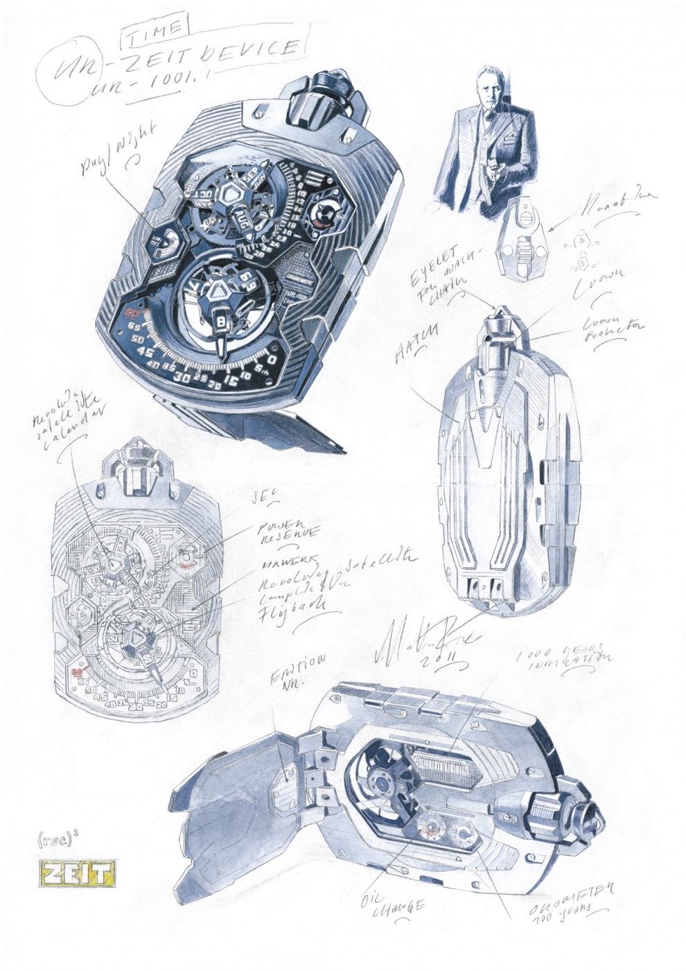 Expensive URWERK UR-1001 TITAN Pocket Watch (5)