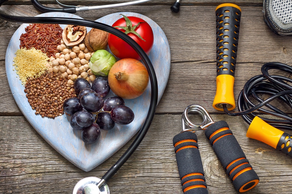 fruits on heart shaped plate